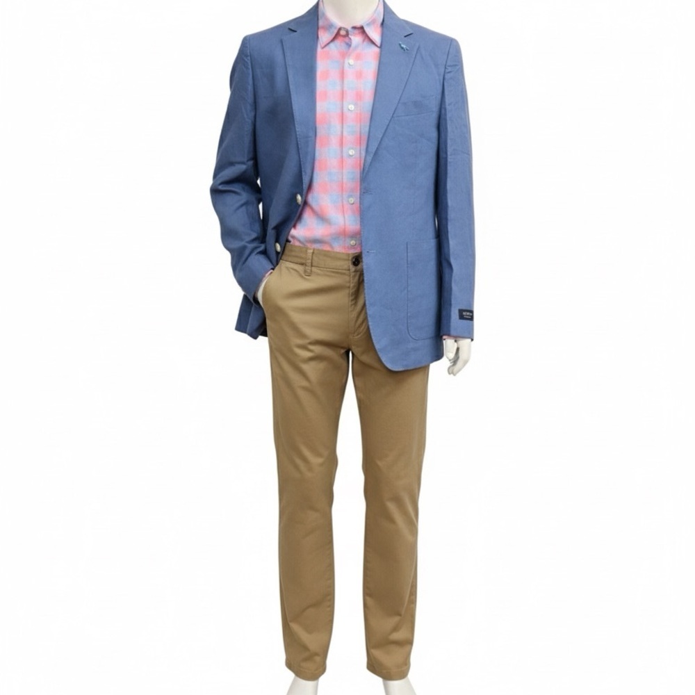New Tailorbyrd linen blend 2 button 2 vents lightweight sports coat size 40R